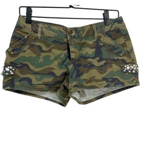 Jolt Camo Shorts with Jeweled Pockets
